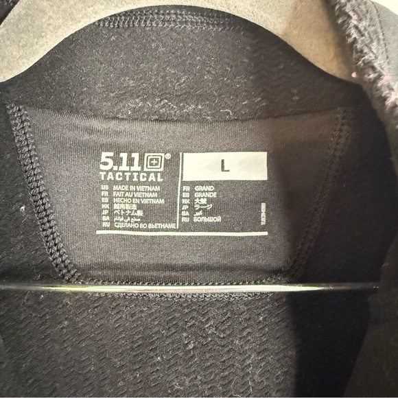 5.11 Tactical Black Quarter-Zip Pullover Jacket Mens Size Large GUC, see photos - Picture 5 of 7